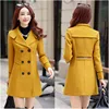 UHYTGF Autumn And Winter Wool Jacket Womens Clothing Medium Length Woolen Coats Slim Wild Elegant Female Korean Outerwear 3XL124 6
