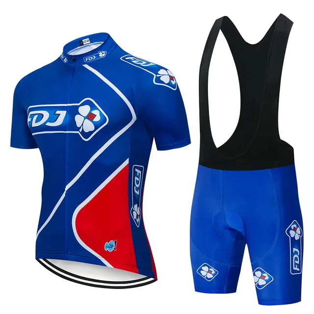 nuevo equipo profesional FDJ Ciclismo jerseys bicicleta maillot transpirable Ropa Ciclismo MTB manga corta tela 9D - Цвет: 8