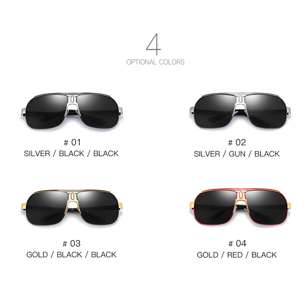 VIAHDA gafas de sol hombre, поляризованные солнцезащитные очки, большая оправа, зеркальные, серия, внутренняя синяя пленка, мужские классические водительские зеркальные очки