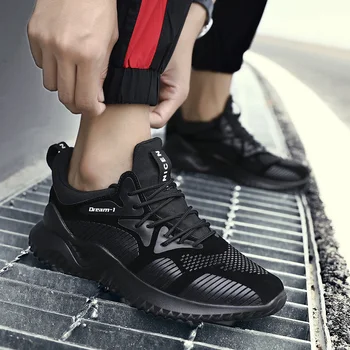 

Durable Stylish Men Running Shoes Cheap Footwear Rubber Outdoor Shoes Sneakers Mesh Elk Leather Shoes Breathable Sports Trainers