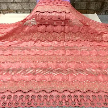 

Bazin Riche Embroidered Fabrics 2020 Latest Bazin Brode with Stones African Nigerian Sewing Materials 5 Yards