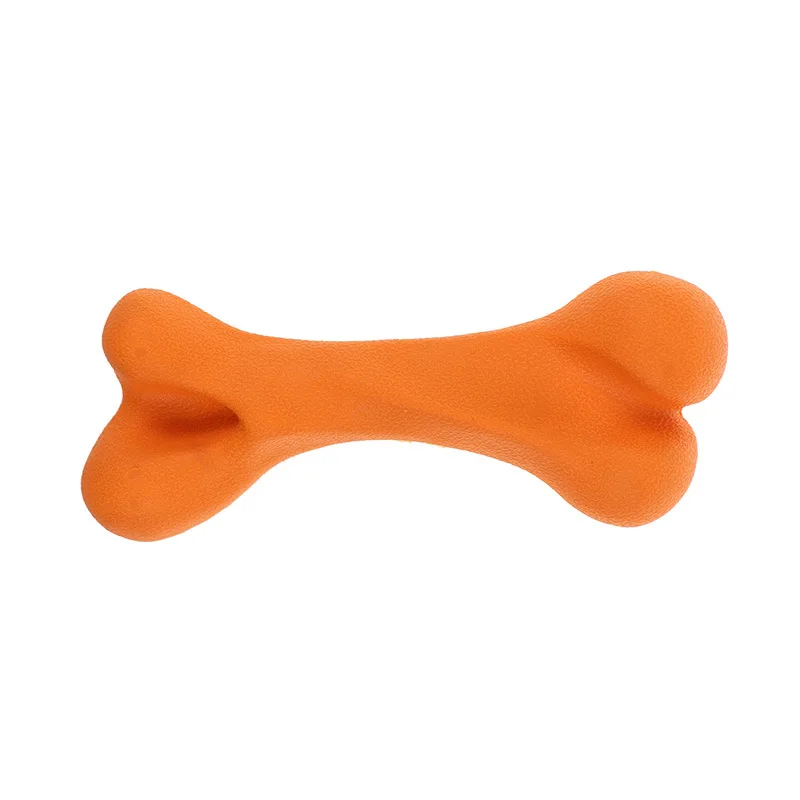 1 шт твердая игрушка для домашних животных резиновая игрушка для собак кость молярная Жевательная Кость Собака Игрушка для кусания резиновые игрушки с запахом жевательные игрушки для товары для животных, собак - Цвет: Orange