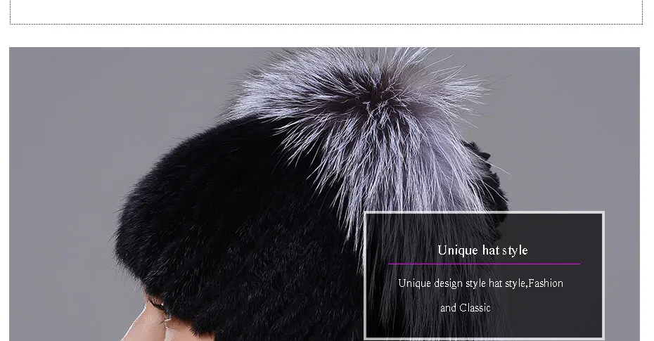 Neue Stil Winter Warme Kappe Kaninchenfell Blume Mit Fuchspelz Auf die Top naturliche consultie Nerz Warme hute Für Frauen Ohr