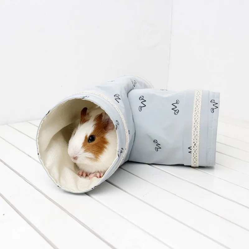 WOWOWMEOW Small Animals 3-Way Play Tunnel Foldable Toy Tube for Hamsters Chinchillas and Hedgehogs Guinea Pigs