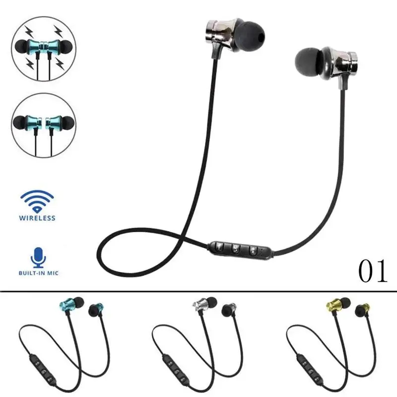 Новые беспроводные магнитные притяжения спортивные Bluetooth наушники портативные