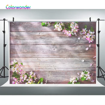 

Rustic Wood Wedding Flowers Floral Backdrop Wooden Texture Board Floor Wall Photography Background For Bridal Shower Baby Shower