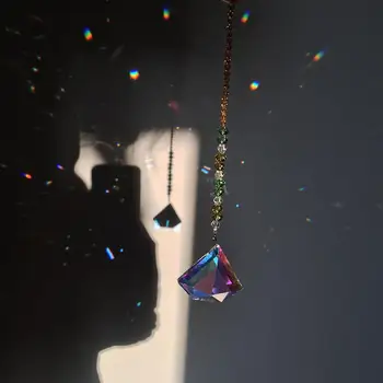 

AB Color Chandelier Crystals Prisms Rainbow Maker Sun Catcher For Window Hanging Hanging Ornaments for Home,Office,Garden Decor