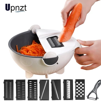 

Multifunctional Vegetable Slicer Potato Peeler Carrot Onion Grater with Strainer Manual Vegetable Cutter 12 in 1 Kitchen Tools