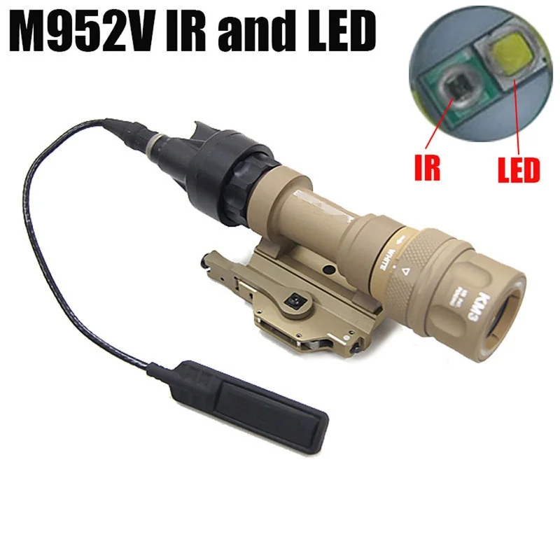  Tactical M952V IR Light LED Scout Weapon Flashlight Softair Gun Lamp Rifle Lanterna Hunting Lights  - 4000152050925