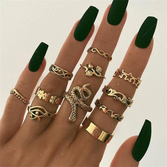 jewelry women rings rose gold ring set vintage sale undefined wholesale bague femme for girls bts accesorios Christmas 2020