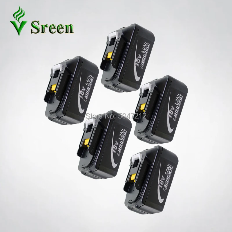 

BL1850 5000mAh Replacement Lithium ion BL1840 BL1830 for Makita 18V LXT400 Li-ion Power Tool Rechargeable Battery Packs With LED