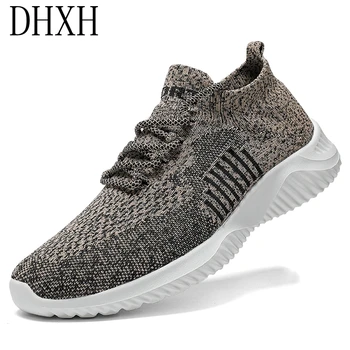 

DHXH Large Size Men 's Shoes Summer Sports Shoes Korean Version Trend Shoes Casual Shoes 's Flying Woven Running Viscose Shoes