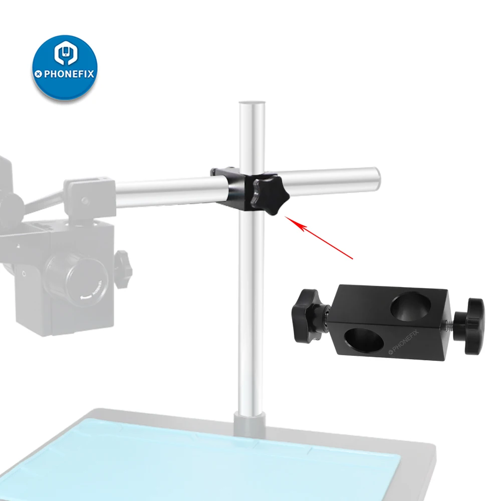 Diameter 25mm Multi-axis 360 Degree Adjustment Metal Arm Bracket For Stereo Microscope Single Arm Rotating Connection Adapter