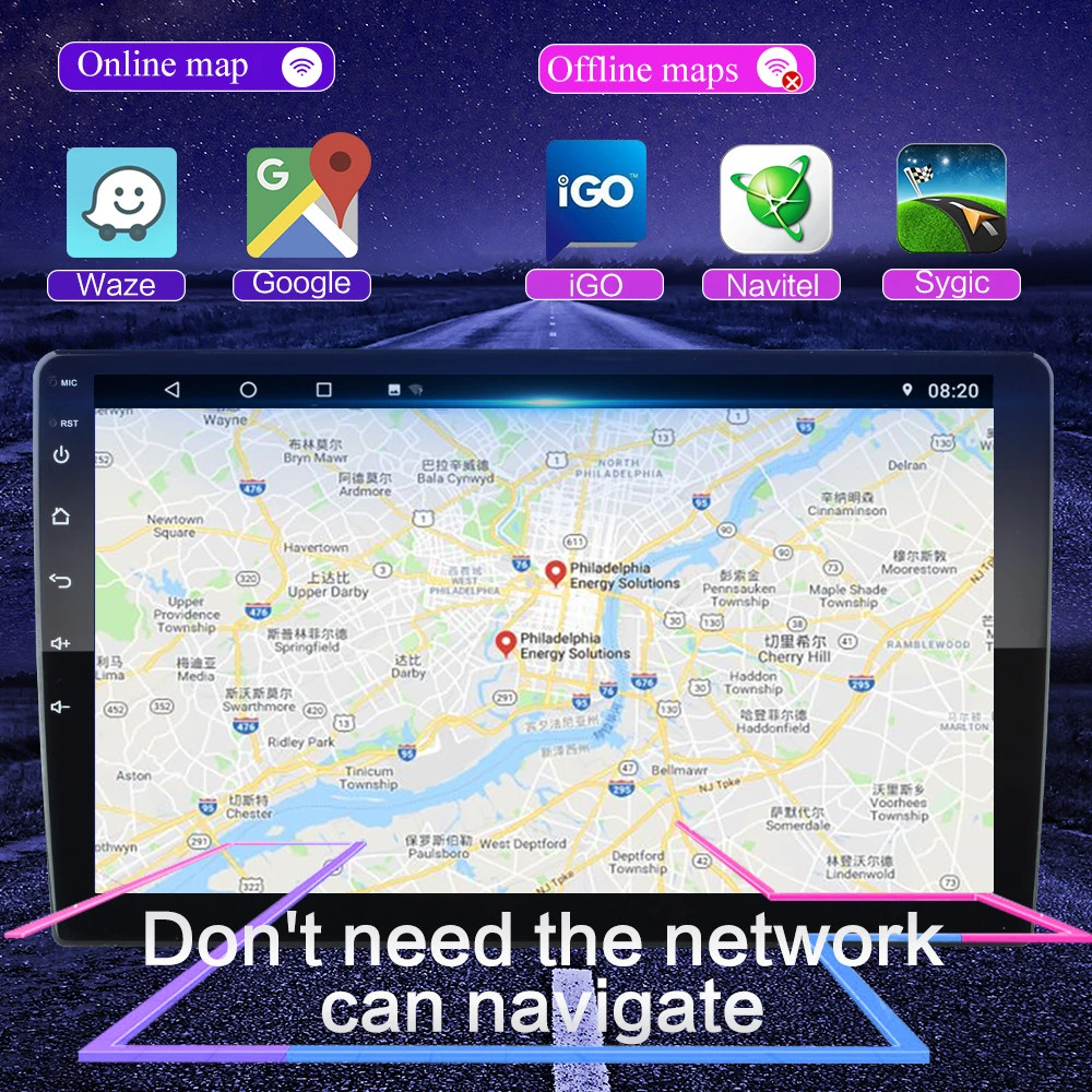 CarTaotao 9 &quotAndroid навигация gps 2 din автомобильное радио плей Автомобильный видео