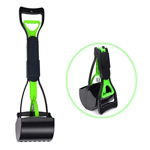 green Smartlife собака Pooper Scooper Складная Собака Poop Scooper собака отходы пикап санитарное удаление с длинной ручкой верхней лапы челюсти 24 дюймов - Цвет: green
