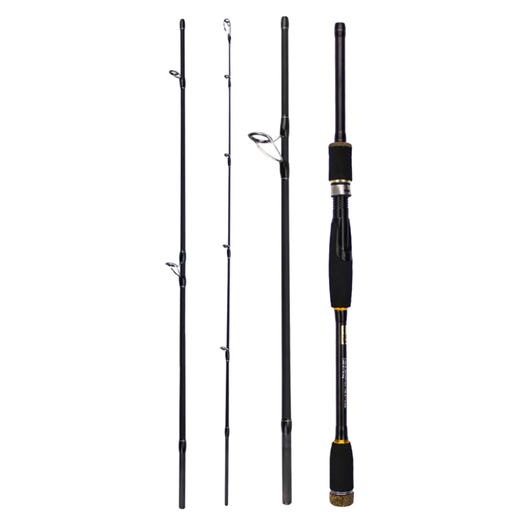 Medium Power Ultralight Fishing Rod 4 Section Carbon Fiber Lure Pole EVA Handle Bass Trout Fresh Water Fishing Tackles Pesca