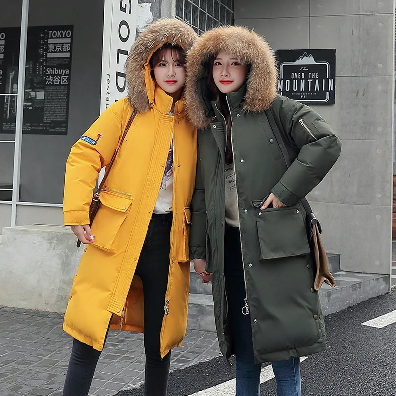 

Photo Shoot 2019 Autumn And Winter New Style down Jacket Cotton-padded Clothes Women's South Korea Dongdaemun Mid-length Cotton-