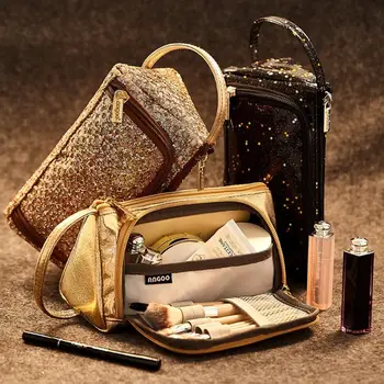 

Vintage Leather Large Capacity Pencil Case Pen Pouch Purse Cosmetic Makeup Bag