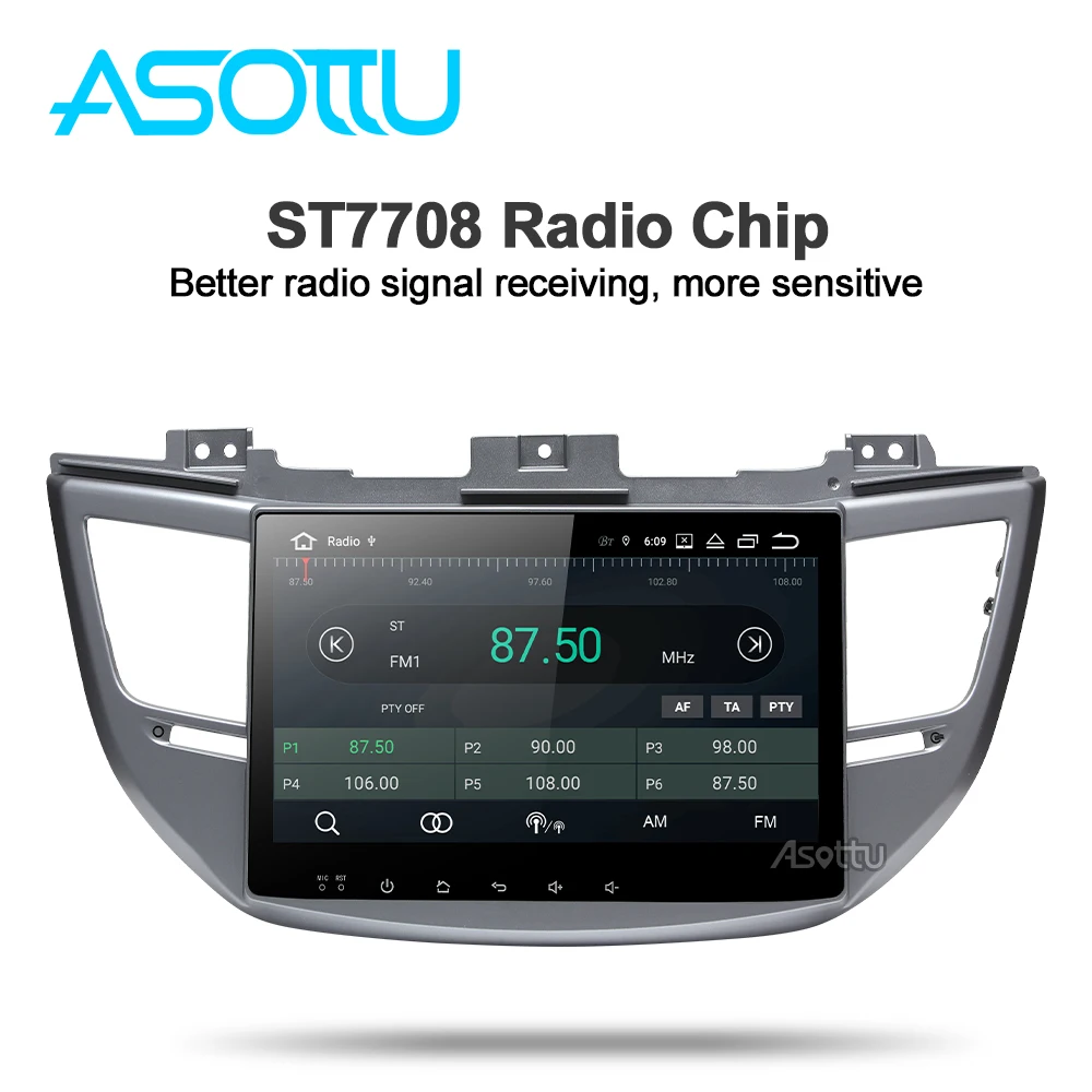 Asottu HY604 android 9,0 PX6 автомобильный dvd для Tucson ix35 автомобильный dvd gps навигатор raido Видео Аудио плеер автомобиля 2 din стерео