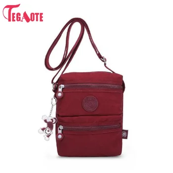 

TEGAOTE Luxury Women Messenger Bag Nylon Shoulder Bag Ladie Bolsa Feminina Waterproof Travel Bag Flap Mini Women's Crossbody Bag