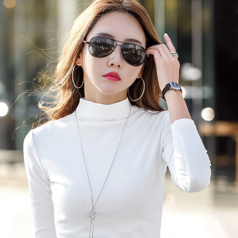 

MRMT 2024 Brand New Half High Collar Women's Long Sleeve T-Shirt Thermal Underwear And Bottom Coat Tshirts Tops Women's t Shirt