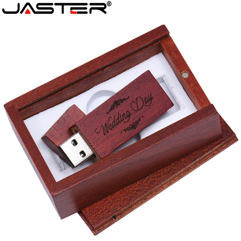 JASTER 1 шт бесплатный логотип деревянный usb флэш накопитель с коробкой Ручка 128 Гб 64
