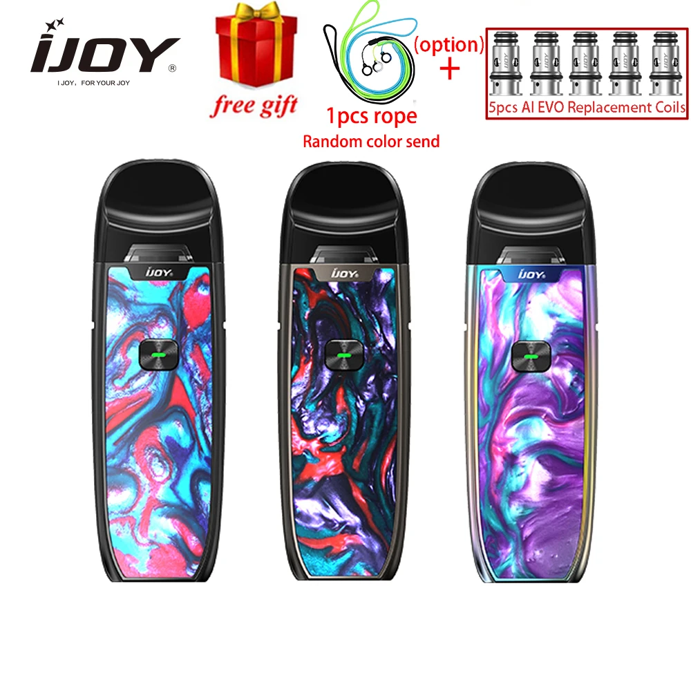 IJOY AI EVO Смола Pod стартовый набор 1100 мАч 20 Вт с 2 8 мл картридж система вейп vs