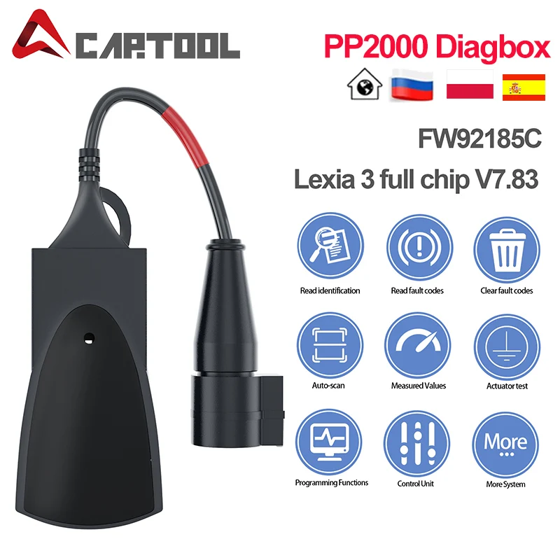 Сканер obd2 Lexia 3 PP2000 диагностический прибор с полным чипом Diagbox V7.83 и прошивкой 921815C