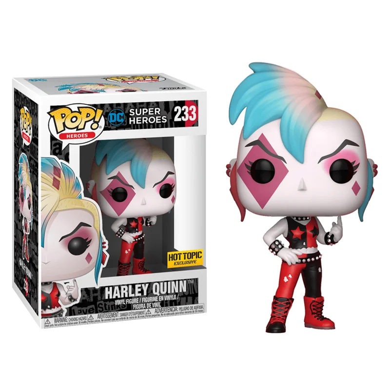233 with box FUNKO POP отряд самоубийц Харли Квинн Джокер Дэдшот Виниловая фигурка Коллекционная модель игрушки для детей подарок на Хэллоуин - Цвет: 233 with box