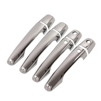 

FUNDUOO For Mitsubishi L200 Triton Pickup 2006- 2014 With Smart Entry Buttons Chrome car door handle cover Trim