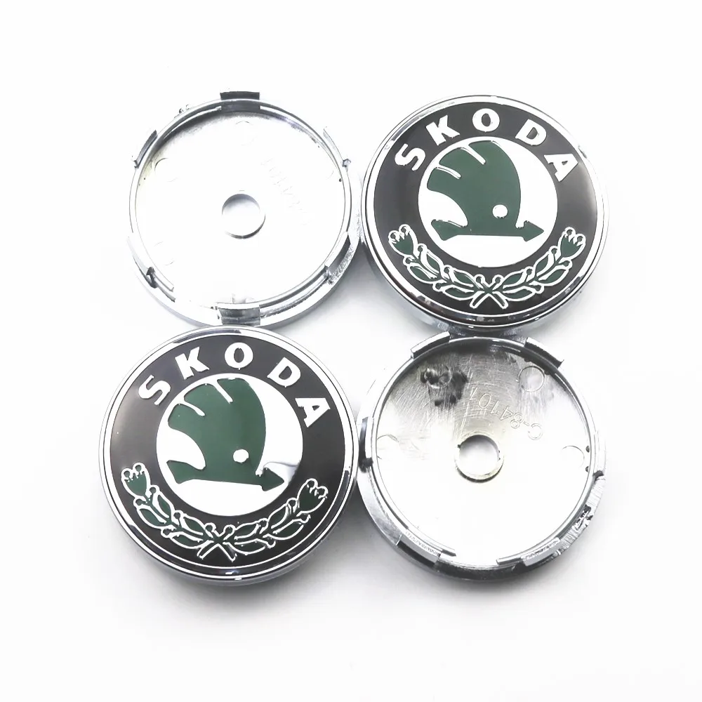 

4pcs 60mm Wheel Center Hub Caps Car Emblem Badge Logo Wheel Center Cap For skoda octavia fabia rapid superb octavia a 5 a 7