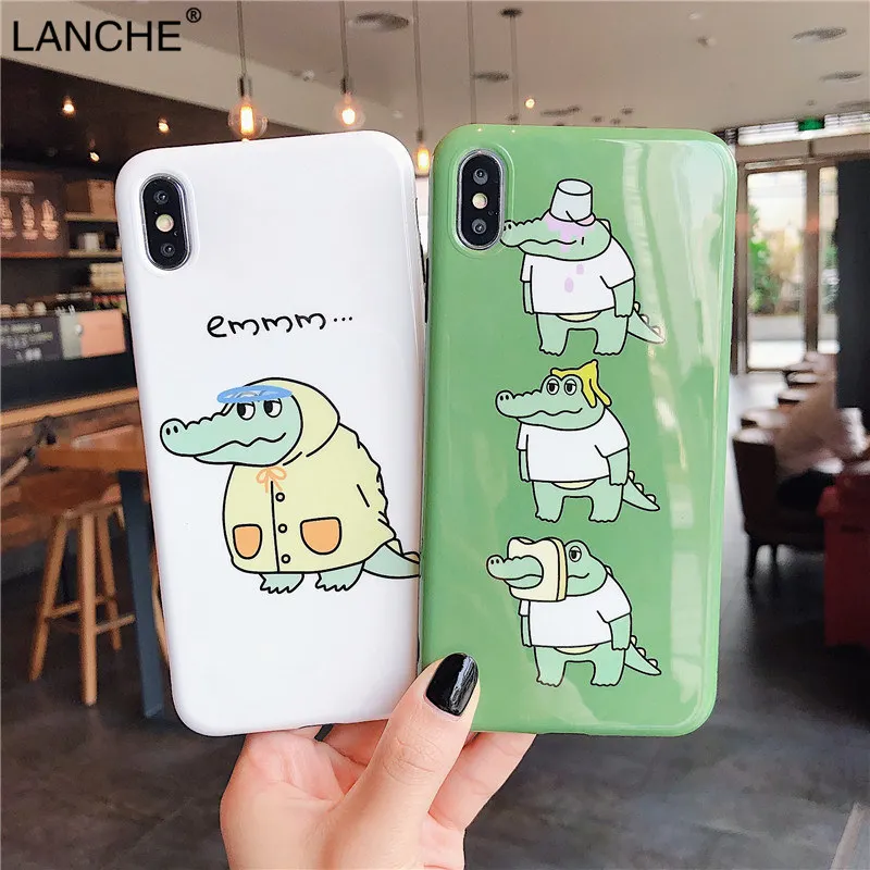 

LANCHE Glossy Soft Silicone Phone Cover For Xiaomi mi 8 9 se 6 6X Mix 2s Case For Xiaomi Redmi Note 7 Cute Cartoon Phone Case