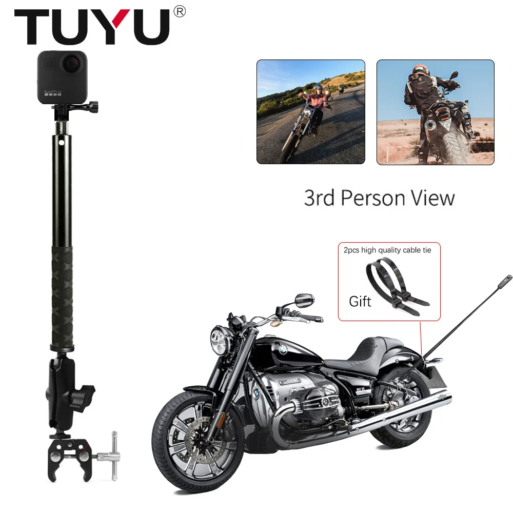 MotorcycleBikeCameraHolderHandlebarMirrorMountStandforInsta360