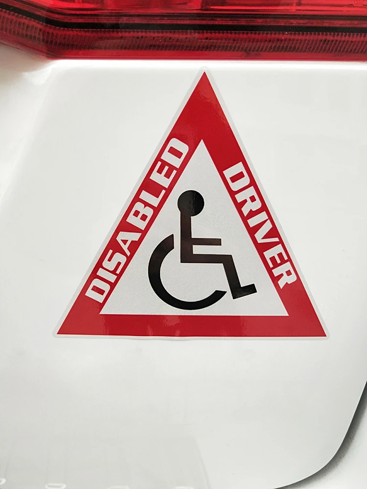 ZTTZDY 14cm*12.7cm Disabled Driver Self Adhesive Sticker Fun Decal PVC
