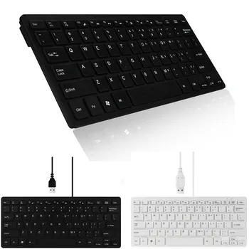 

Keyboard pc Super Slim USB 2.0 Mini Multimedia Wired Keyboard 78 Keys For Notebook PC for Gaming Keyboard-L04