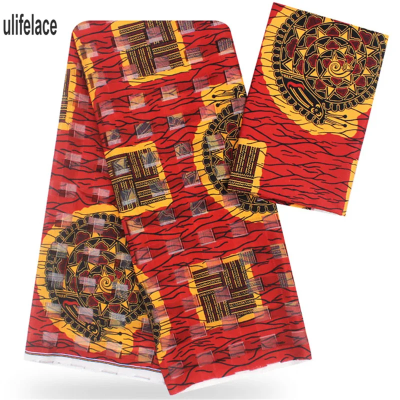Ulifelace высокой плотности цифровой печати атласная ткань последние органзы шаблон печати шелковой ткани 3+ 3 ярдов/набор WL-105