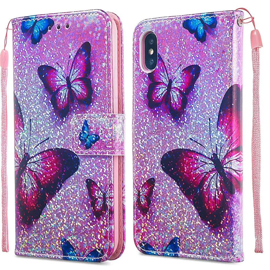 Модный сверкающий чехол для телефона бумажник Samsung S10E S10 S9 S8 A7 j4 j6 M30 M20 M10 A10 A20 A30 A40S