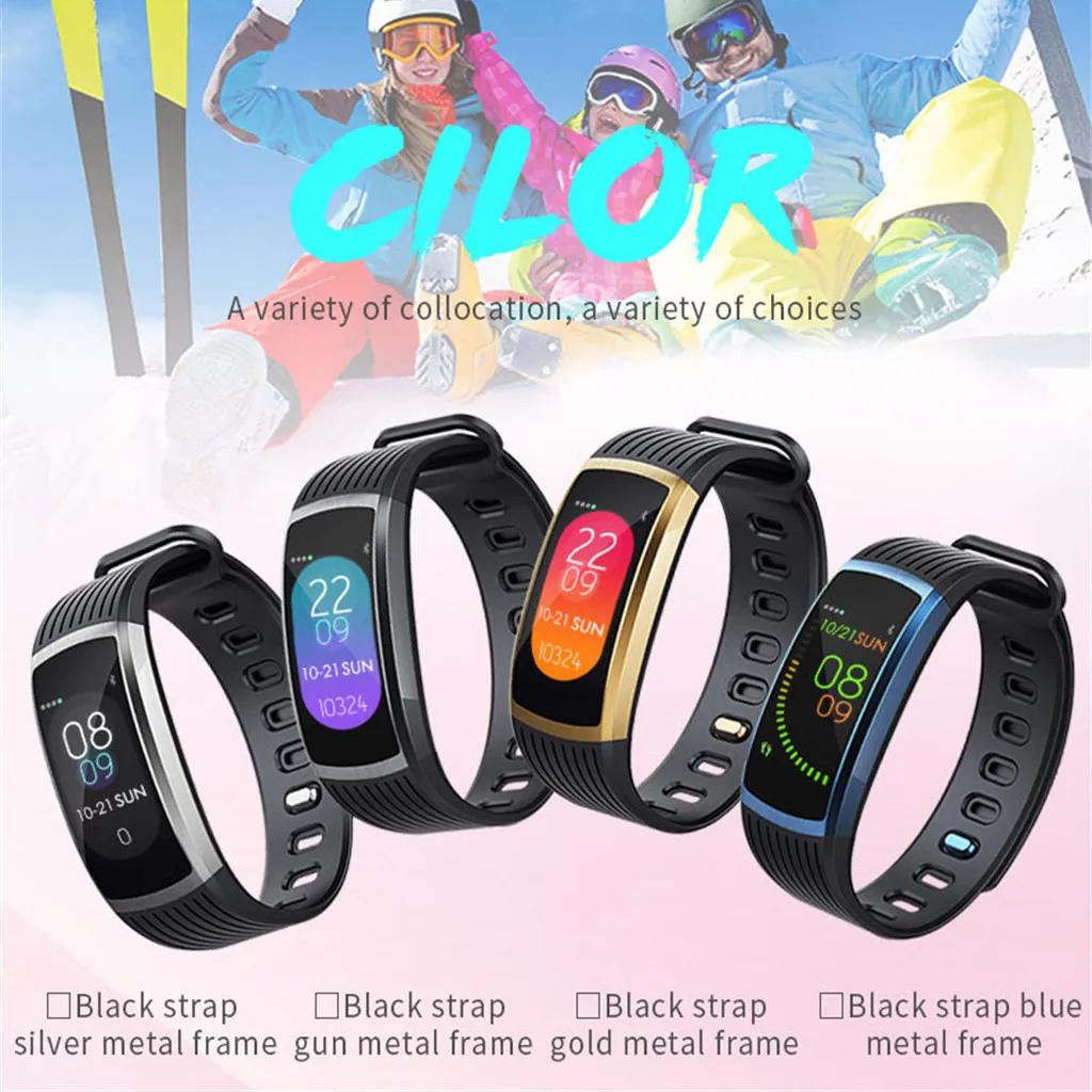 

Smart Watch Bluetooth Blood Pressure Heart Rate Monitoring Pedometer Alarm Clock Sport Smartwatch for Android iOS Free Shipping