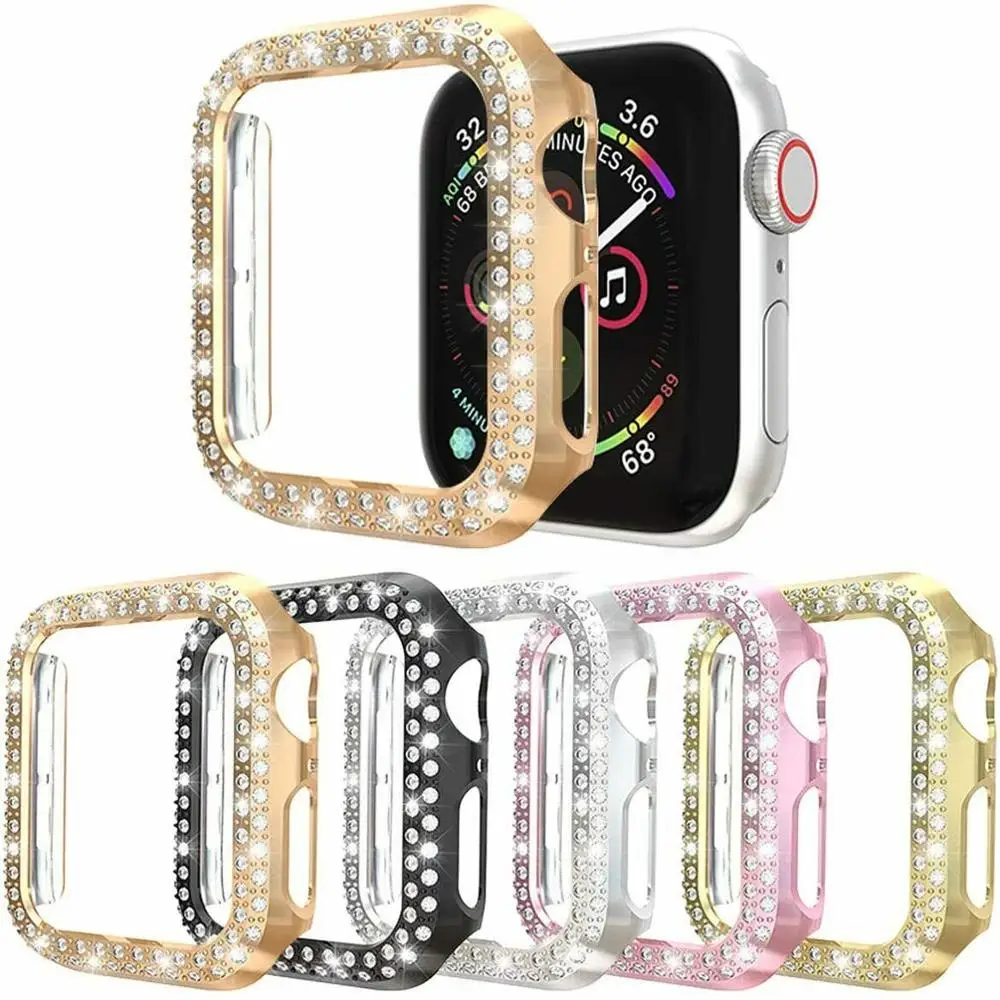 Роскошный жесткий защитный чехол стразы из поликарбоната для Apple Watch 38 мм 42