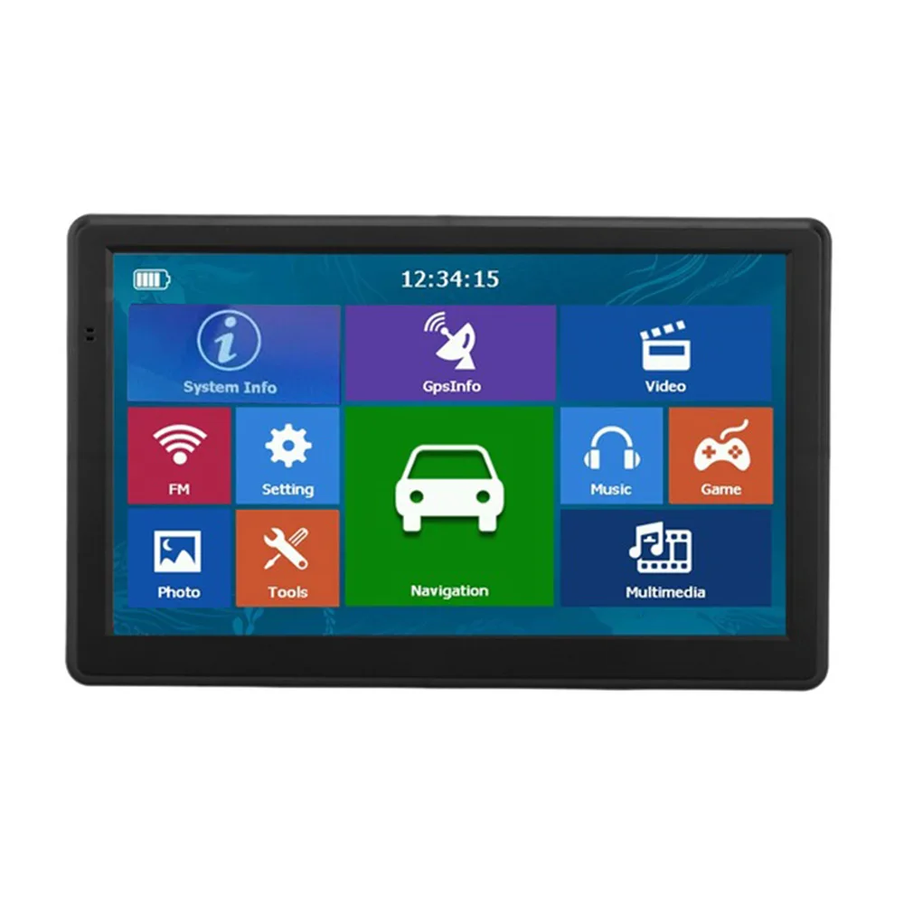 HD GPS Navigator GPS Navigator System Universal GPS Navigation Car Route Planning Support for National Languages 7 Inch ABS