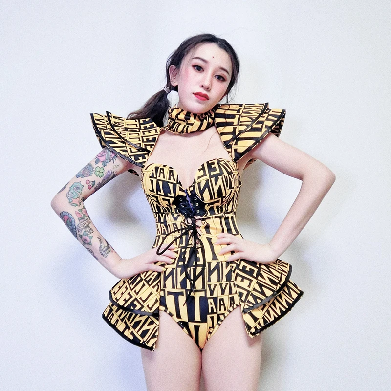 Сексуальное боди для женщин Jazz Gogo танцевальные костюмы наряд вечеринки DJ ночной