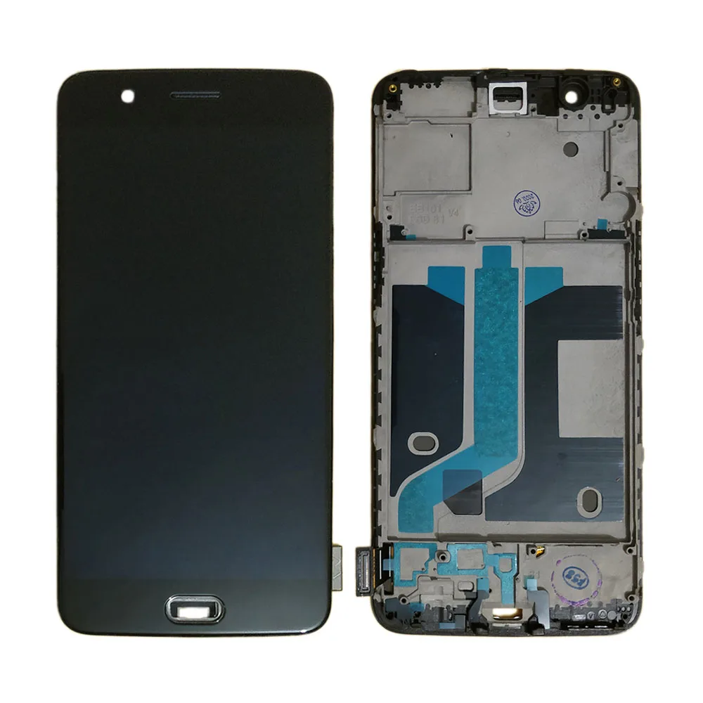 Original Amoled lcd For Oneplus 5 A5000 LCD Display Touch Screen Digitizer Assembly replacement one plus 1+5 with frame | Мобильные