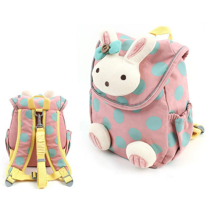 Мода животных стиль школьная сумка, очаровательные 3d Кролик плюшевый рюкзак детский для девочек детский сад сумка для детей