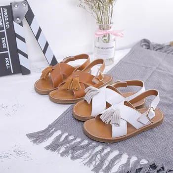 

2020 Summer New Style Girls Children Shoes Cool and Refreshing Baby Kids Tassel Sandals Comfortable Breathable Casual Shoes