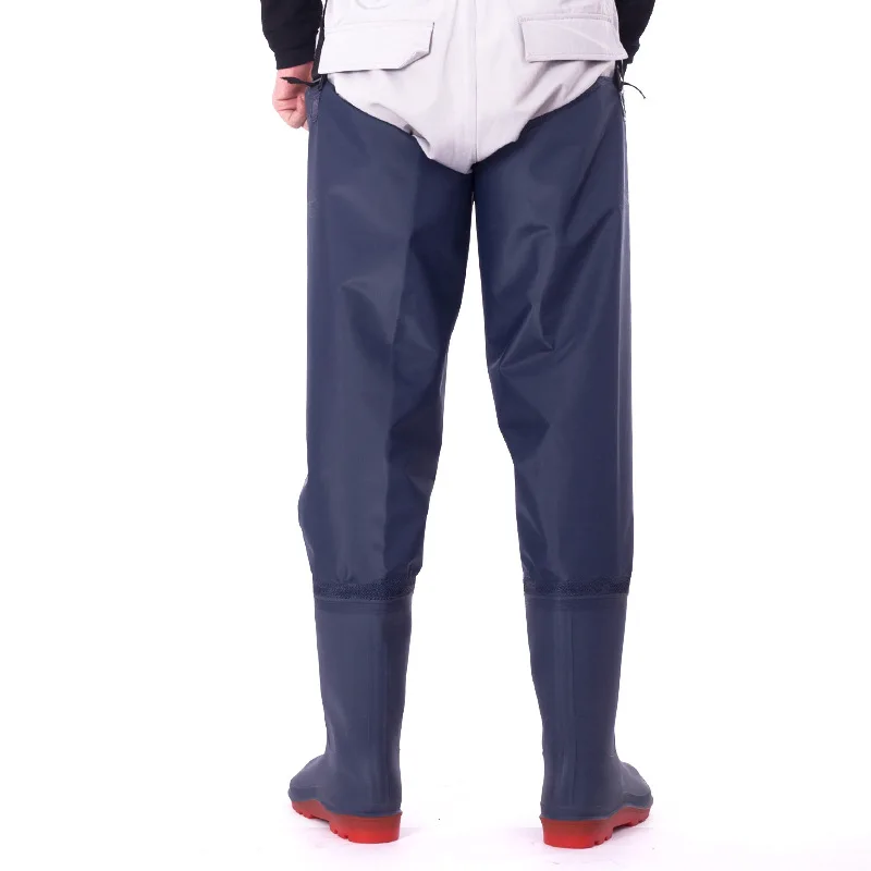 Pantalon cuissardes de pêche résistant avec bottes longues antidérapantes pour la pêche en rivière
