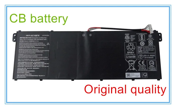 Оригинальное качество, 7,6 В, 48 Вт/ч, батарея для ноутбука AC16B7K, для детской, фотометрической модели 15