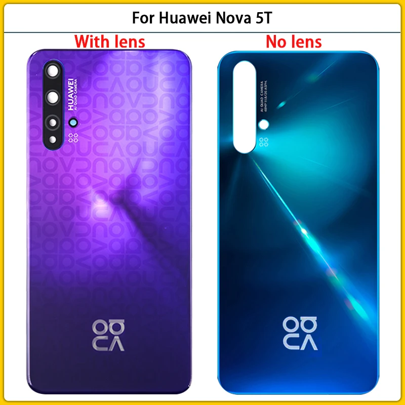 Новинка задняя крышка батарейного отсека для Huawei Nova 5T стеклянная панель 3D Nova5T