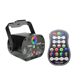 Lumières Disco Laser RGB LED, Faisceau Lumineux de Scène, Son Activé DJ, Lampe de Projecteur d'Alimentation USB de Fête avec Effet de Flash Stroboscopique 
