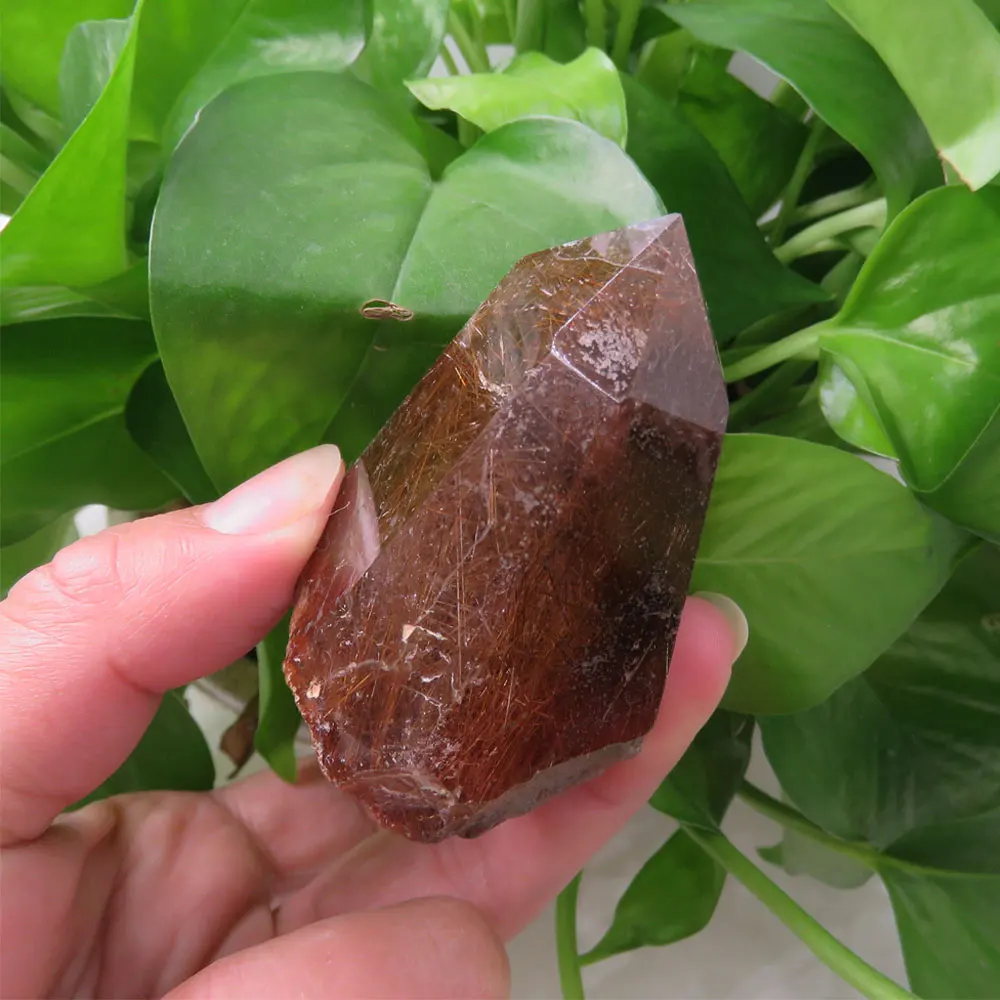 92 г Редкие AAA++ рок красные волосы кварцевый палочка Рутиловый Кварц StoneReiki Исцеление подарок