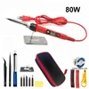 80W Digital Electric Soldering Iron 220V 110V Temperature  Adjustable LCD display Solder welding iron tool kit  Tips 60W/80W 5